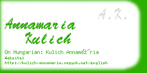 annamaria kulich business card